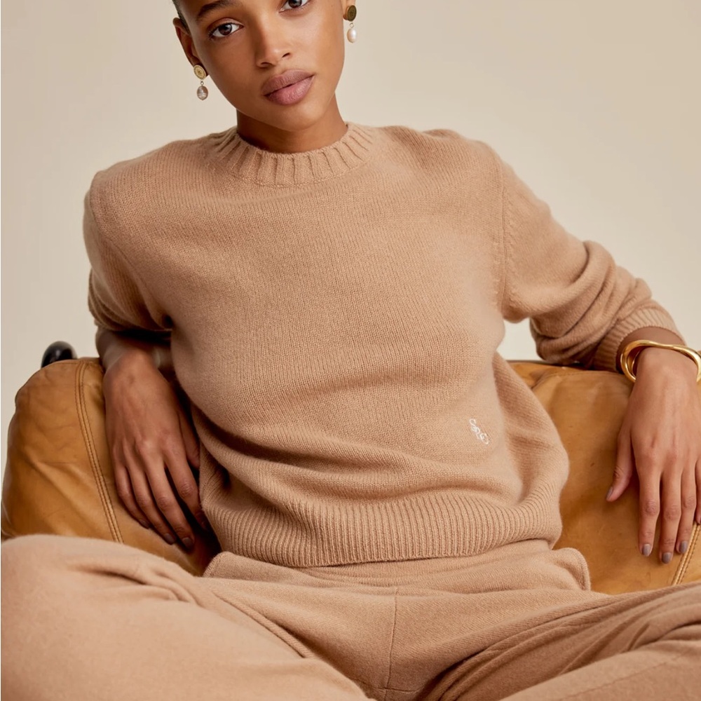 Sporty & Rich cashmere sweatpant & sweater set medium